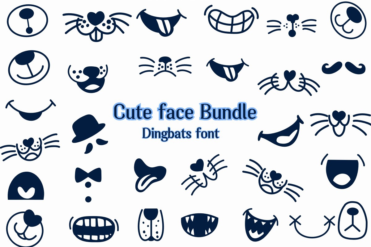 Font Cute Face Bundle