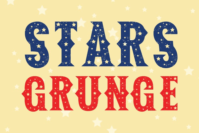 Font Stars Grunge