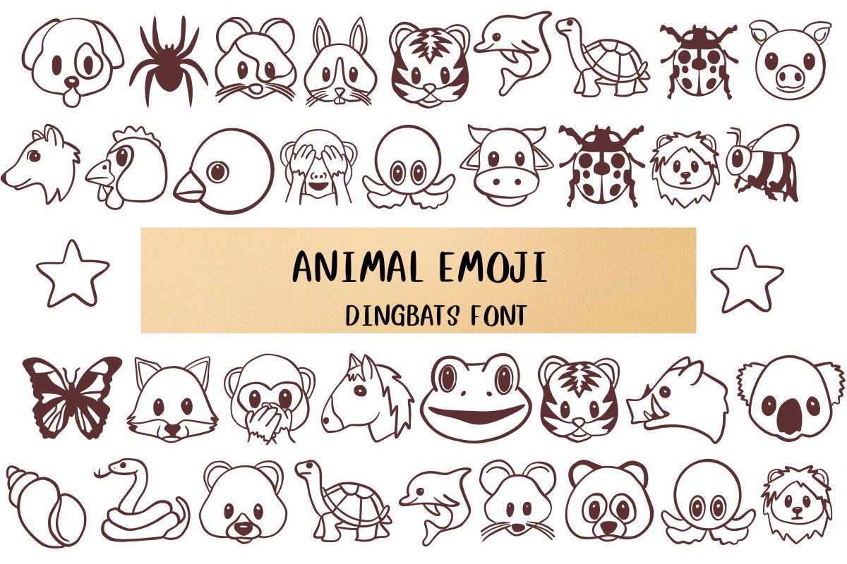 Font Animal Emoji