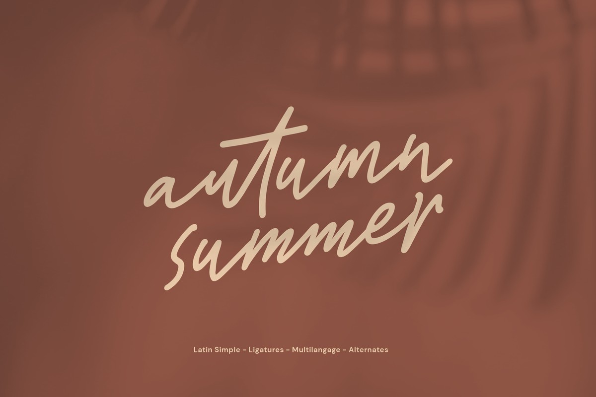 Font Autumn Summer