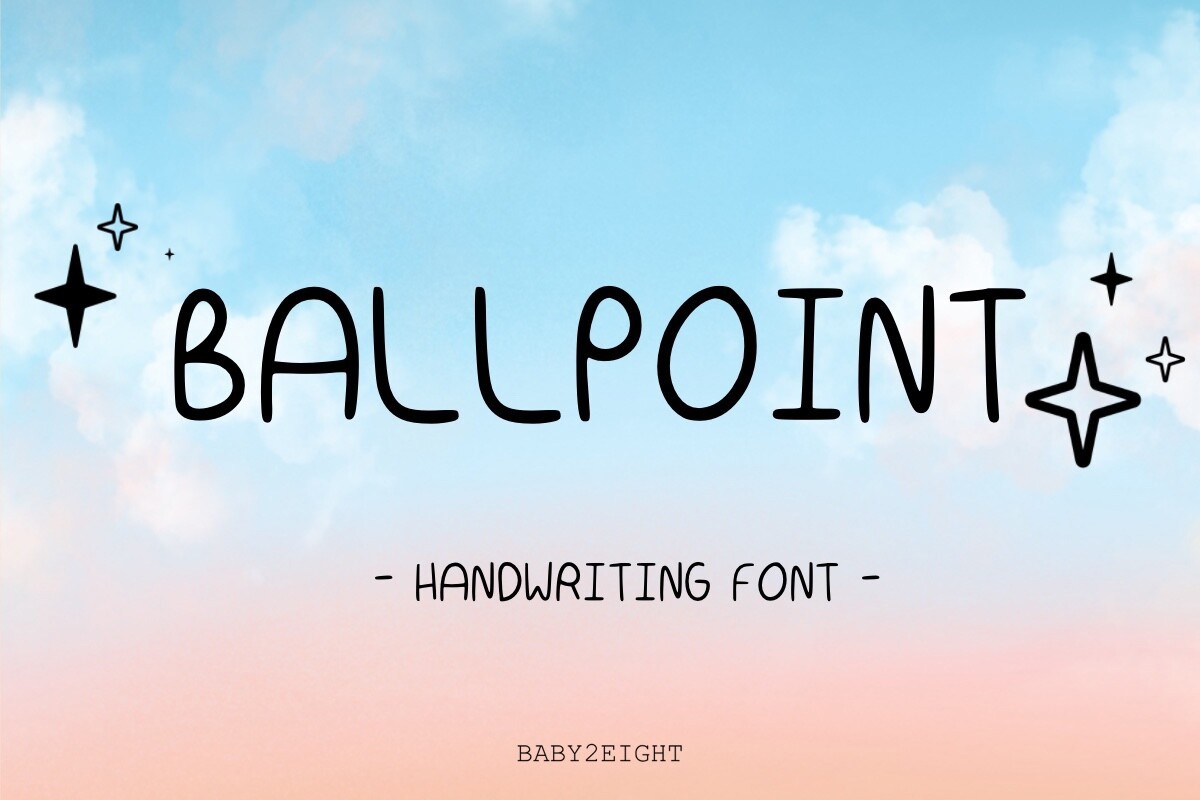 Font B2E Ballpoint