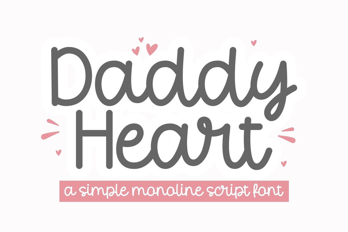 Font Daddy Heart