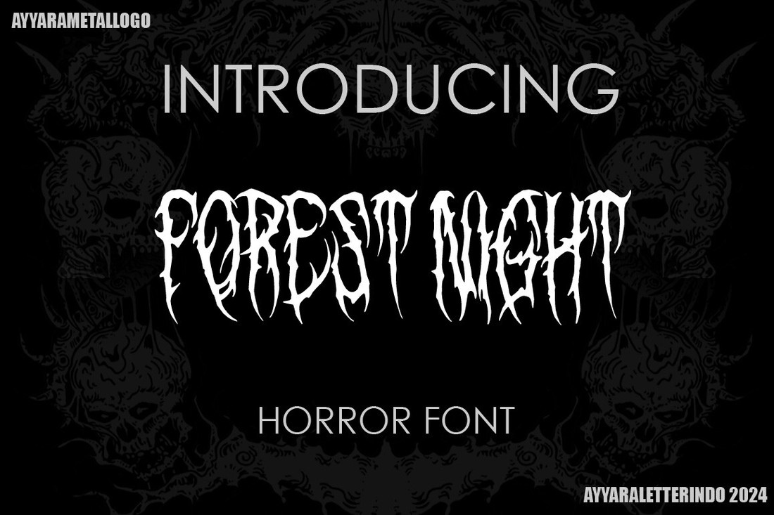 Font Forest Night