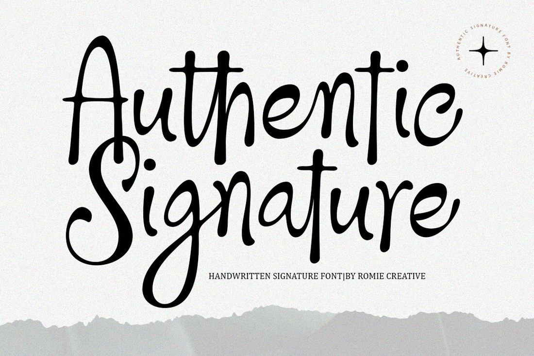 Font Authentic Signature