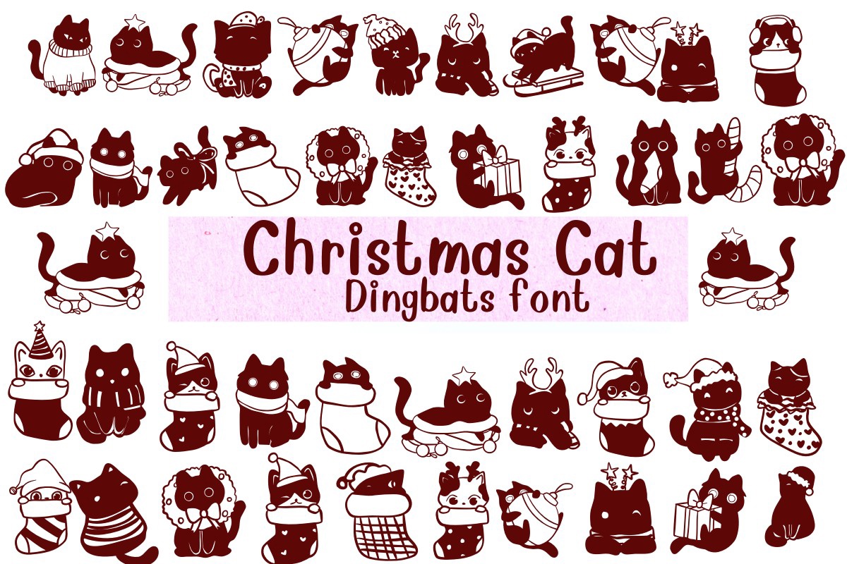 Font Christmas Cats