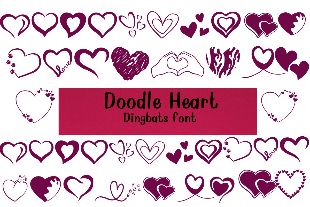 Font Doodle Heart