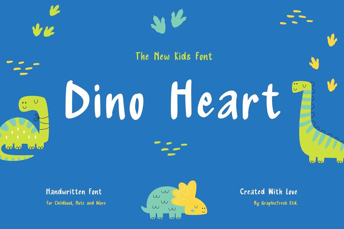 Font Dino Heart