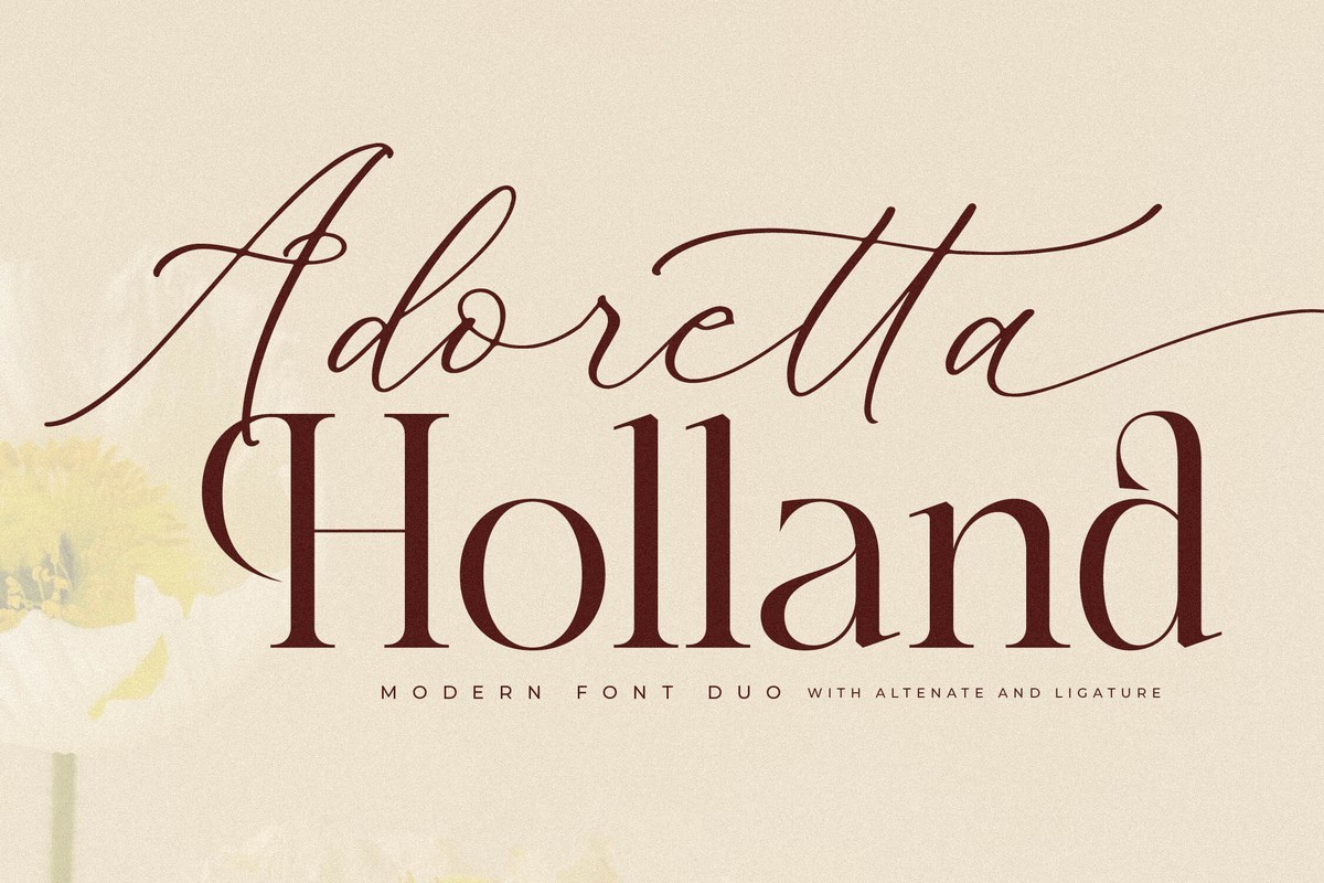 Font Adoretta Holland Duo