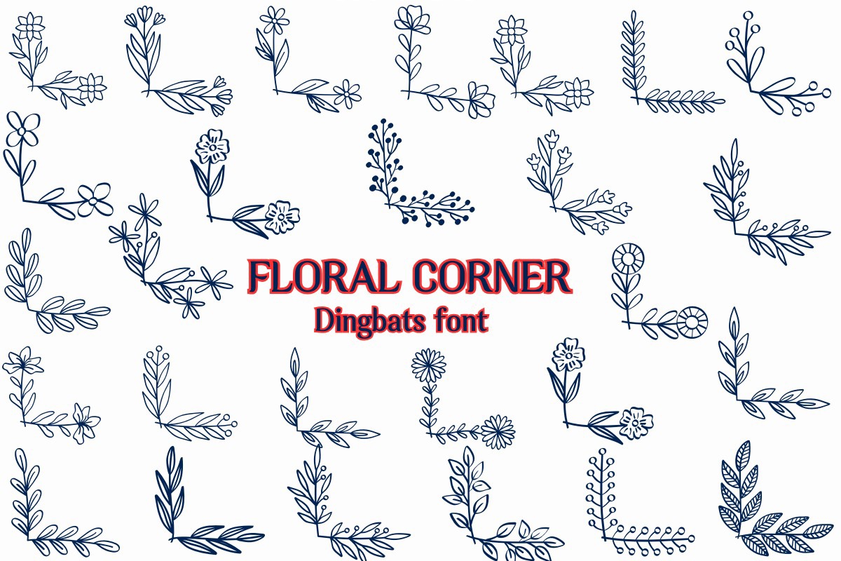 Font Floral Corner