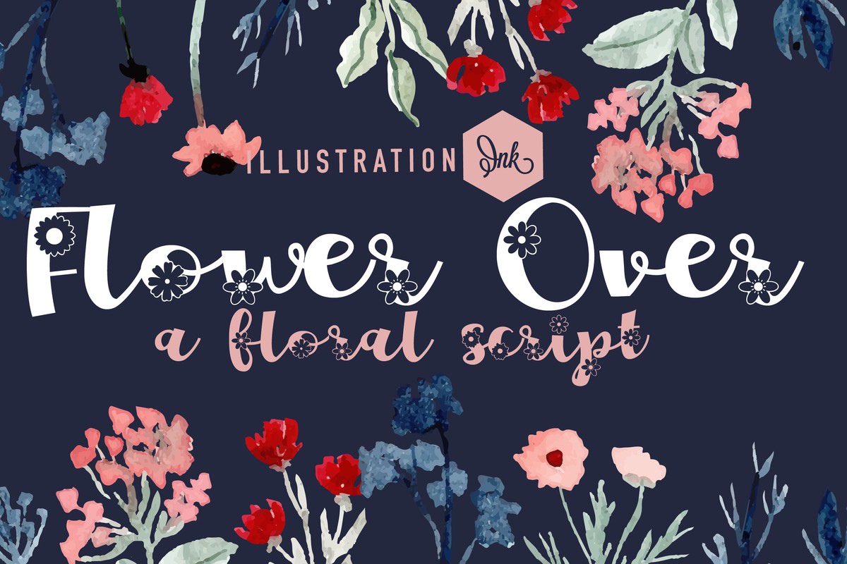 Font ZP Flower Over