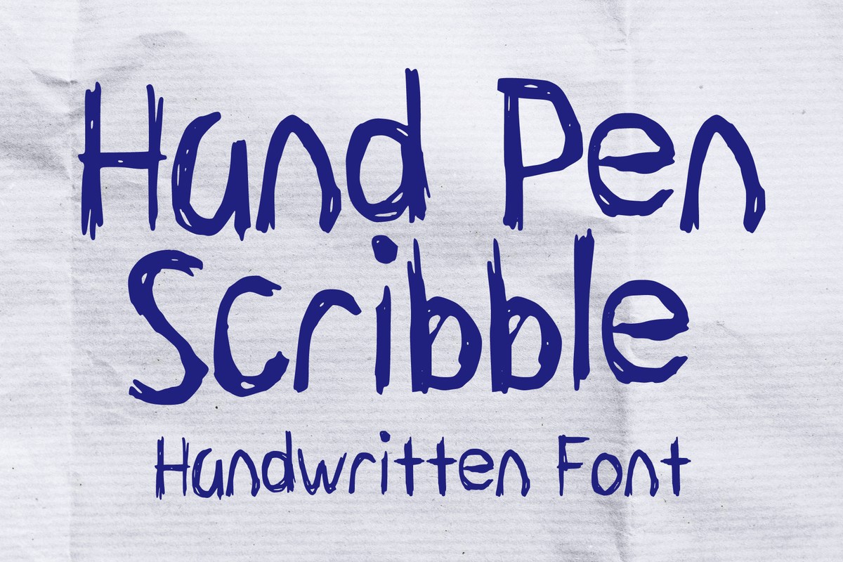 Font Hand Pen Scribble