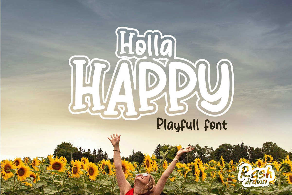 Font Holla Happy