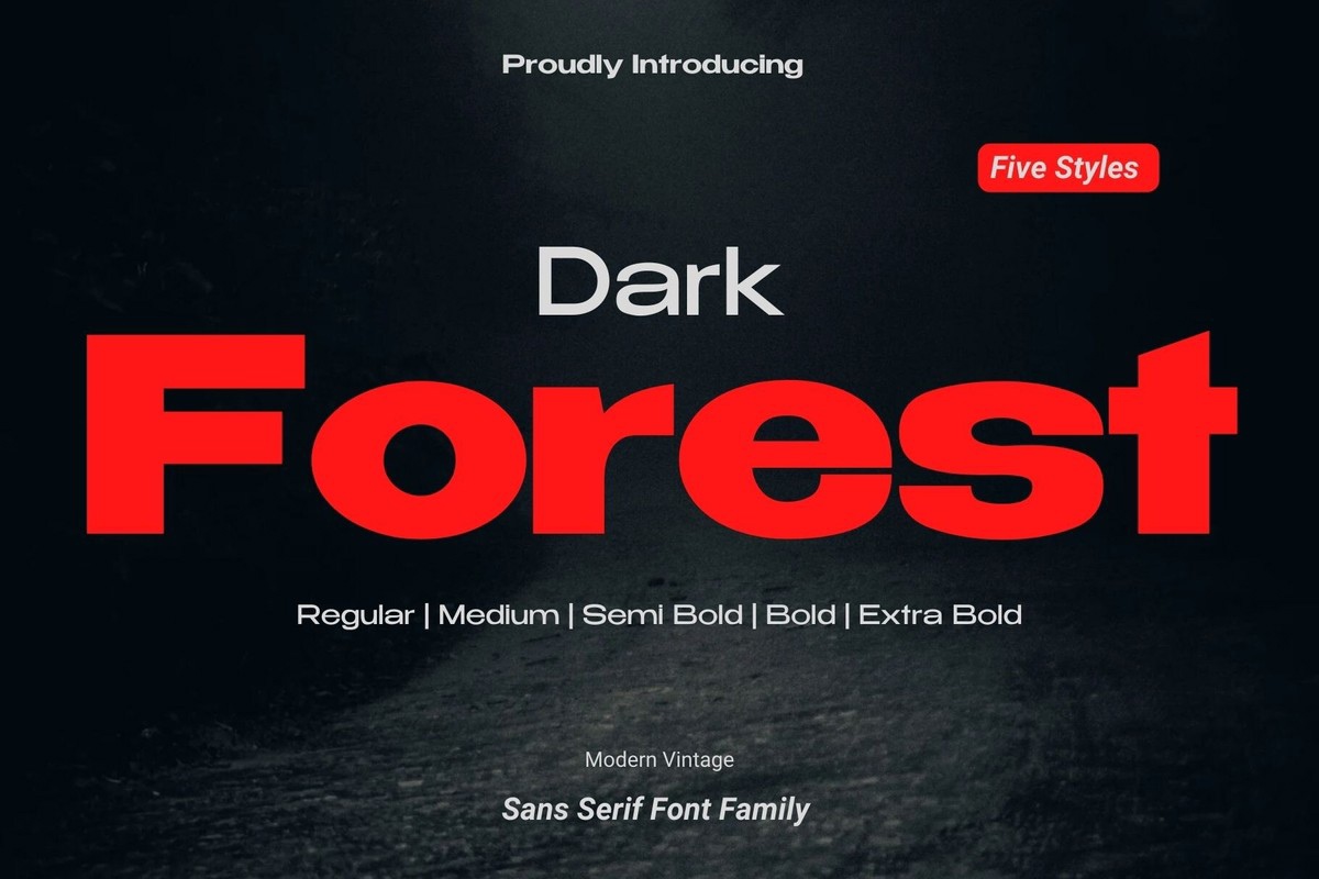 Font Dark Forest