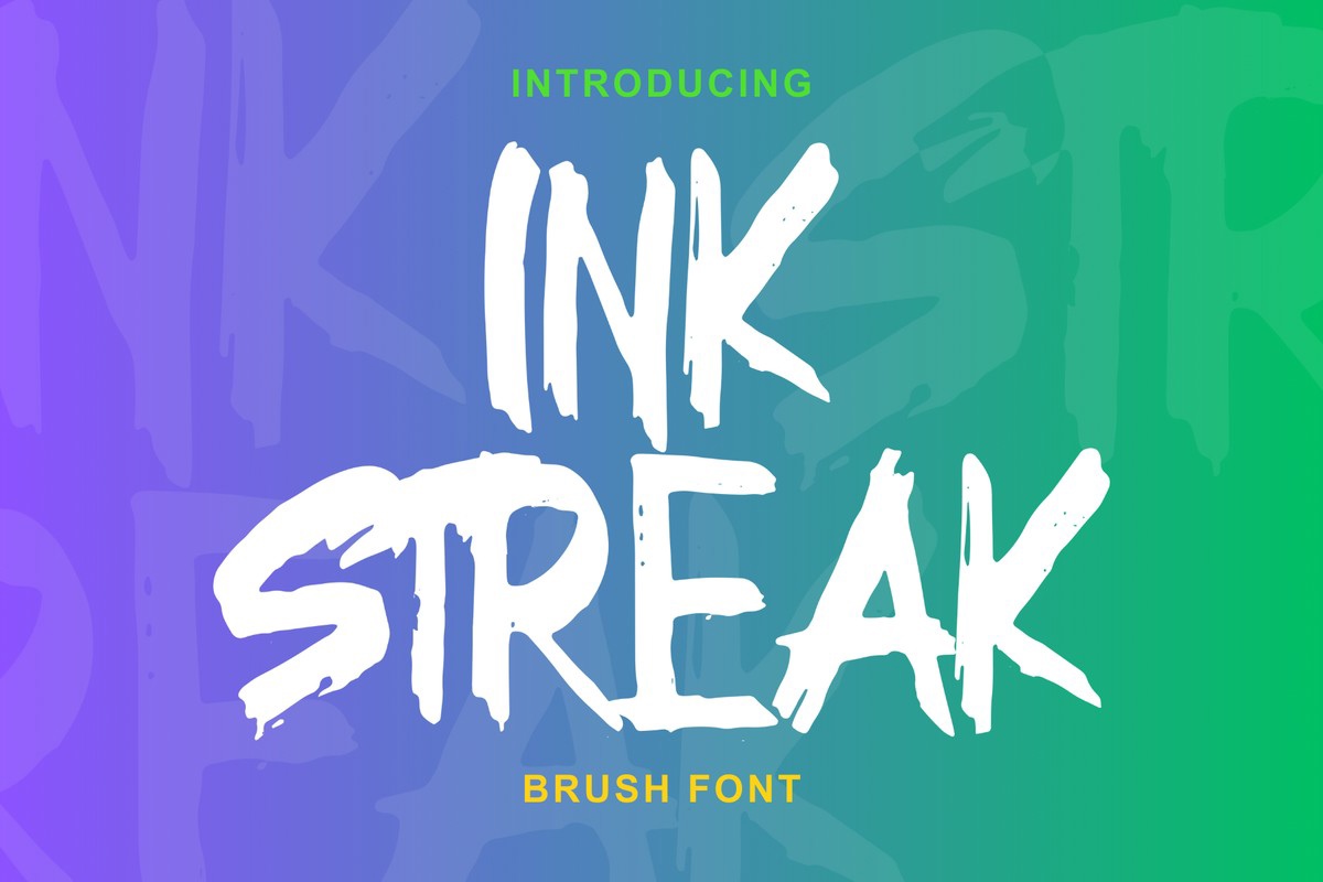 Font Ink Streak