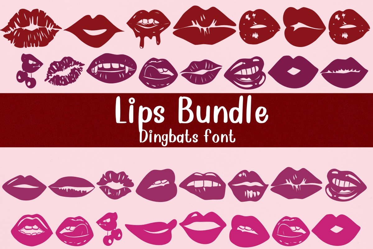 Font Lips Bundle