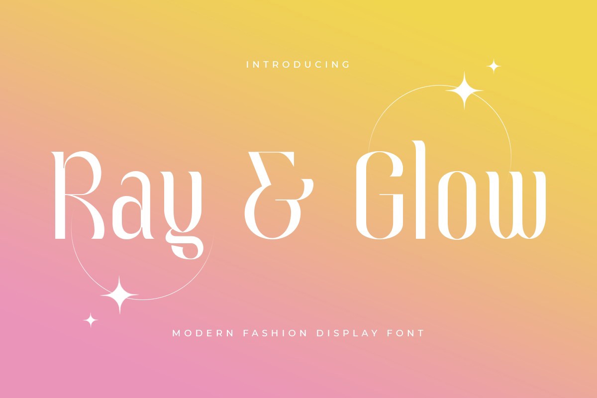 Font Ray and Glow