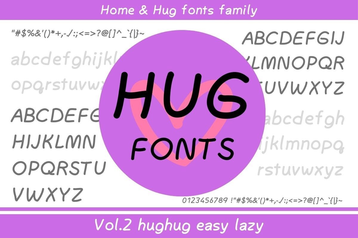 Font Hughug Easy Lazy