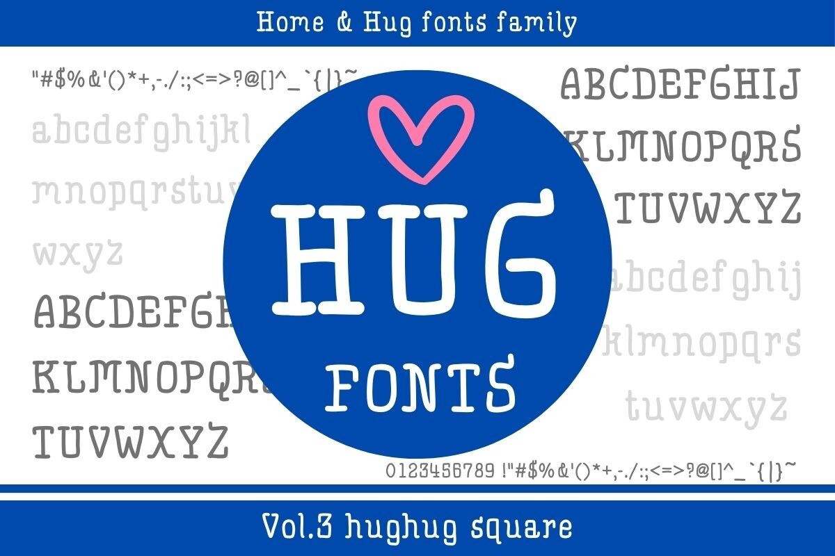 Font Hughug Square