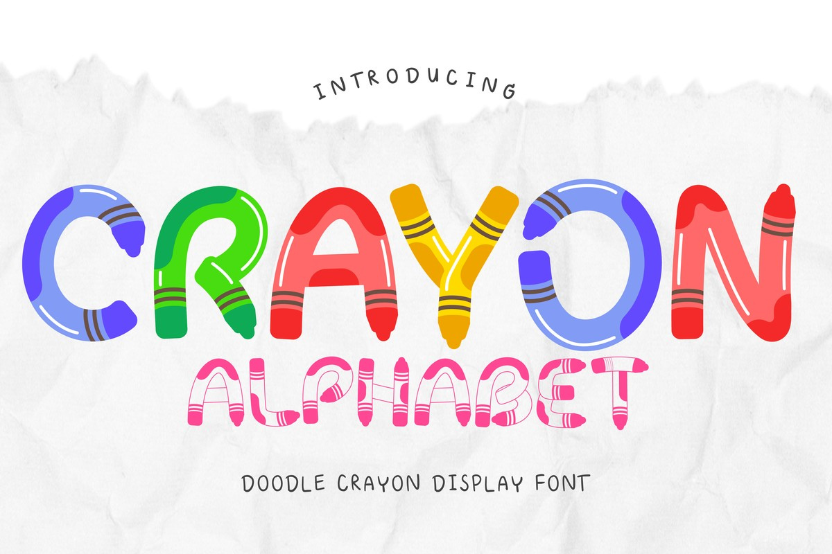 Font Crayon Alphabet