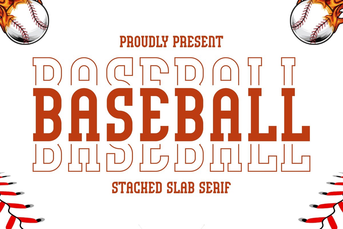 Font Baseball Stacked