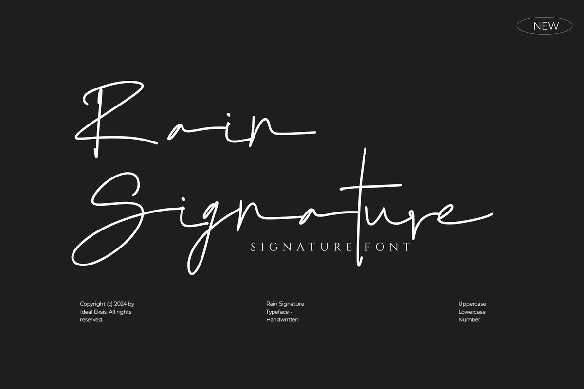 Font Rain Signature