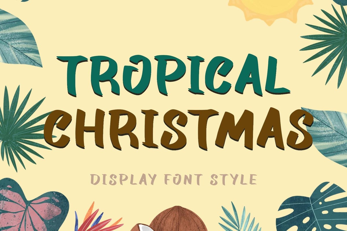 Font Tropical Christmas