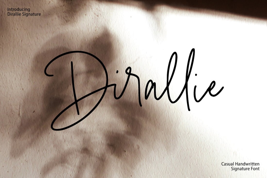 Font Dirallie Signature