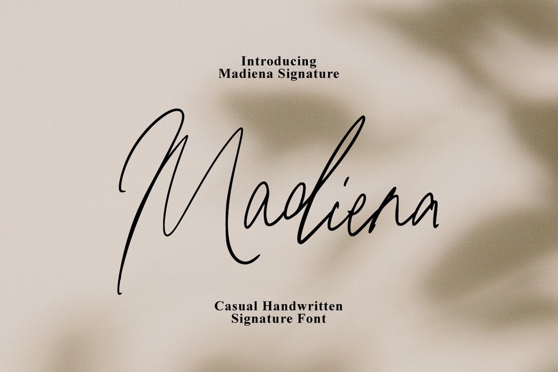 Font Madiena Signature