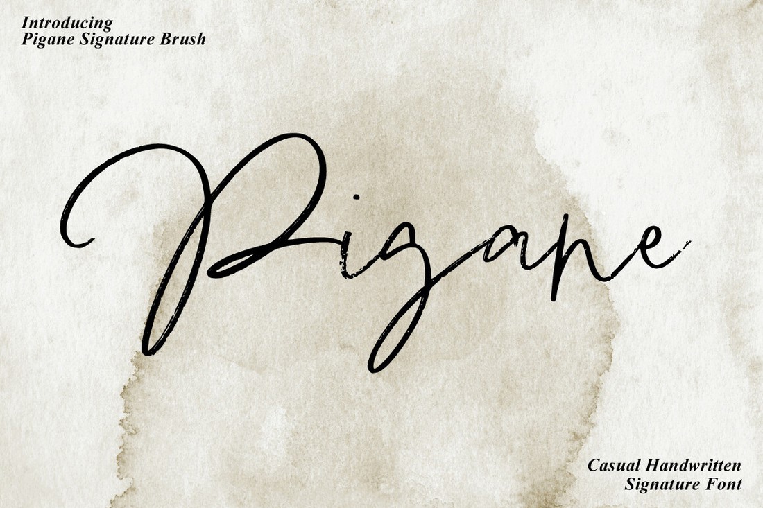 Font Pigane Signature Brush