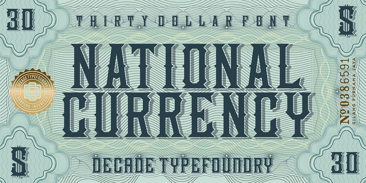 Font National Currency