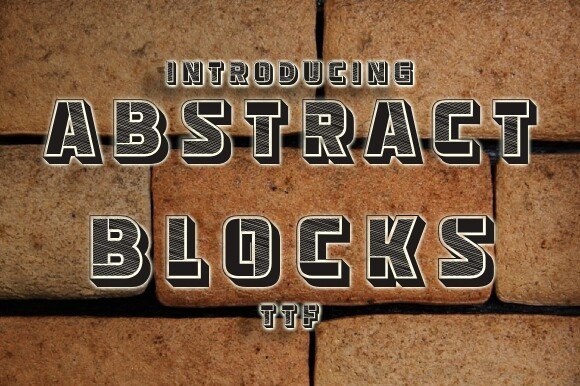 Font Abstract Blocks